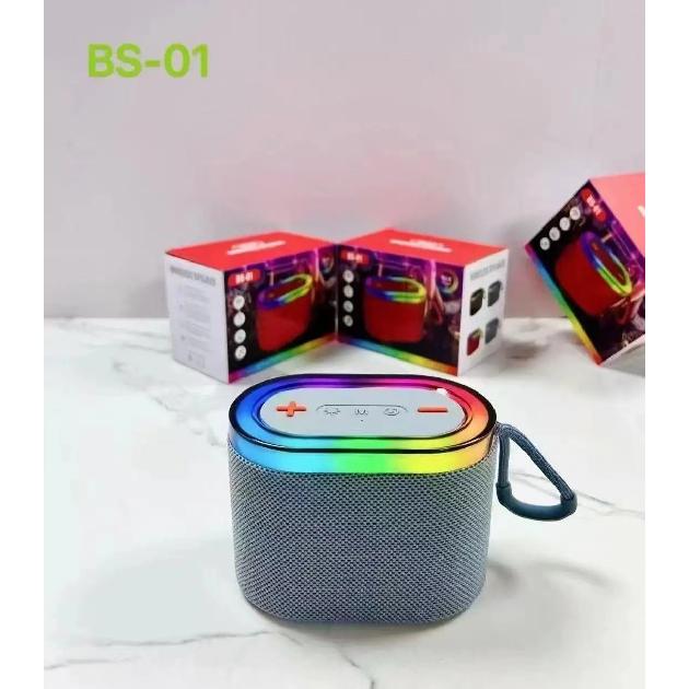 Wireless Portable Bluetooth Speakers with for USB AUX TF Card Player 5W Output RGB Colorful Light Fabrics Sound Box