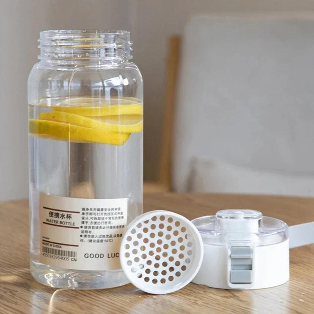 1 Stück Tragbar Sport Fitness Große Kapazität Transparent Tasse Outdoor Reisen Büro Wesentlich Wasserflasche Auslaufsicher Langlebig