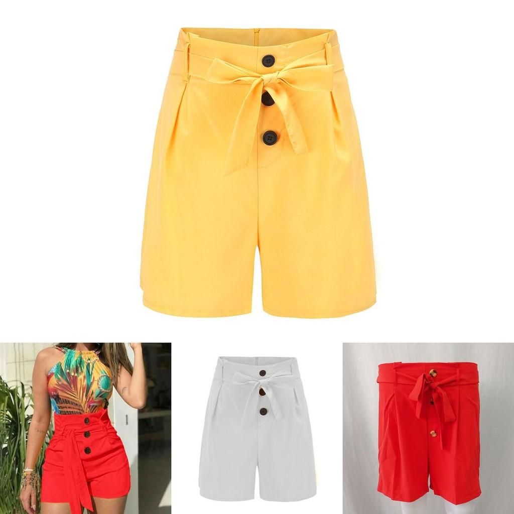 Stylish Women's High Waisted Button Shorts For Summer Casual Loungewear Comfort