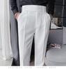 Men's Retro Designer Nine-Point Casual Pants - Wrinkle-Resistant & Stylish