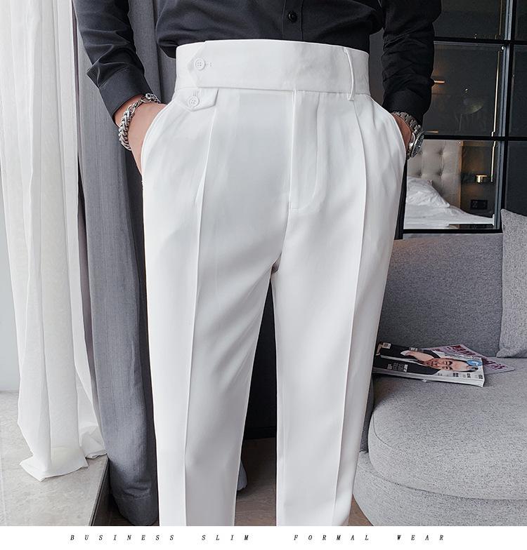 Men's Retro Designer Nine-Point Casual Pants - Wrinkle-Resistant & Stylish