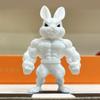 3D Printed Muscle Bunnies Figurine Muscular Rabbit Statue Animal Sculpture Decorative Ornament Collectibles Home Decors