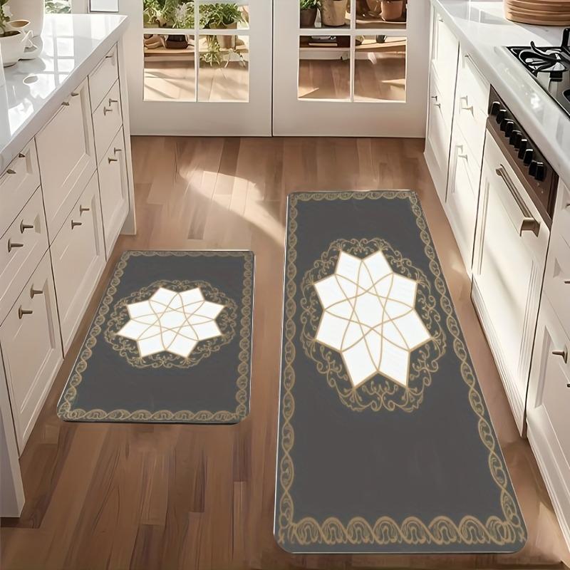 1PC Celestial Geometry Kitchen Rug Non-Slip Door Mat Pop Design Bathroom Rug Bath Mat Carpet for Home Sink Laundry Decoreeree