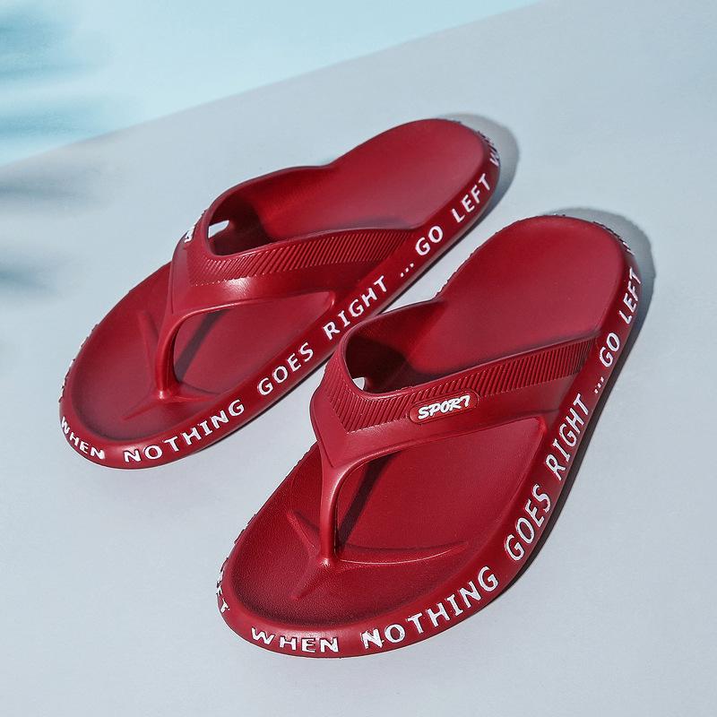 

Летние шлепанцы Персонализированные уличные пляжные трендовые корейские версии Нескользящие 2024 Верхняя одежда Сандалии Сандалии и тапочки для мужчин 44 красный