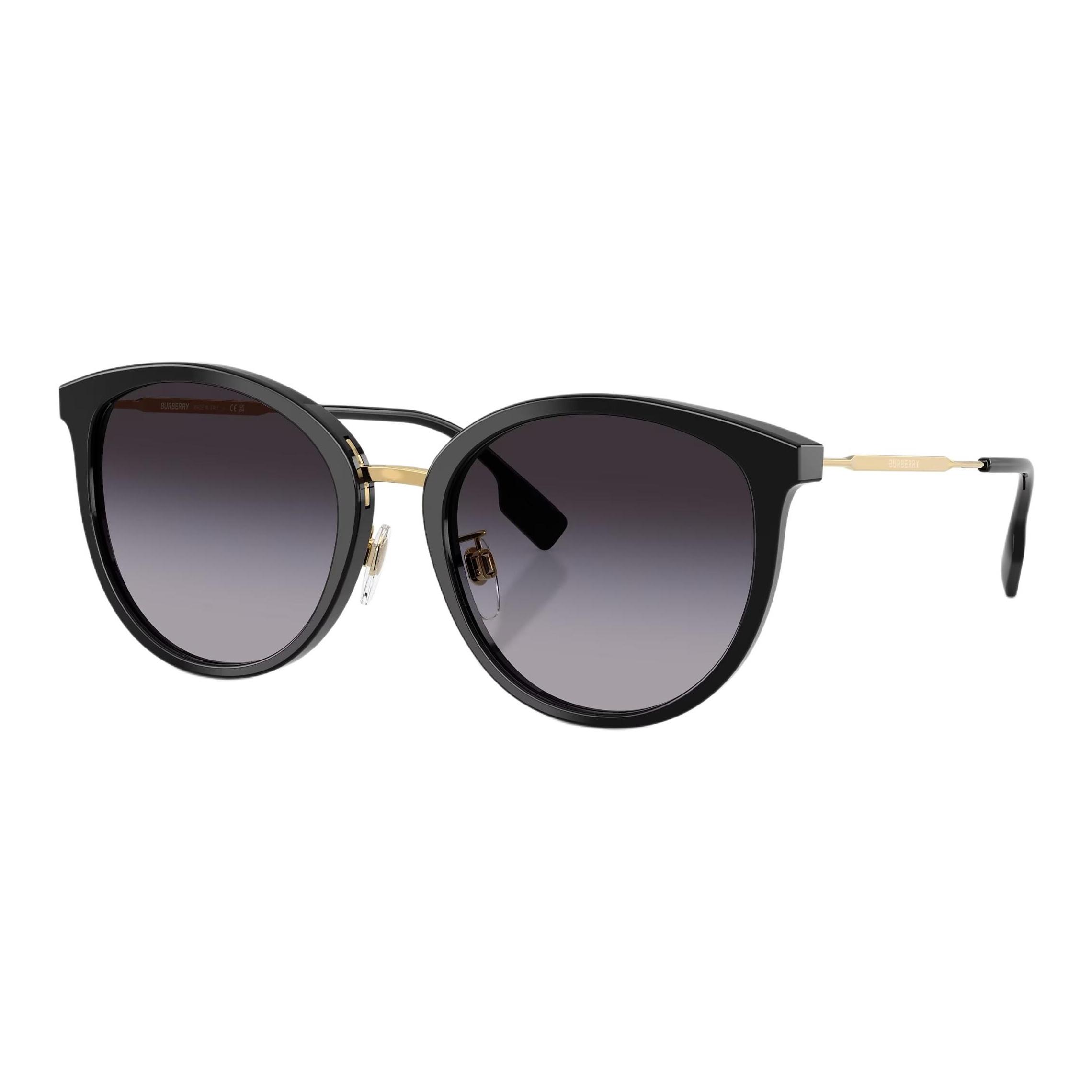 

Burberry Elegant Socialite Holiday Travel Edition Round Sunglasses Women sunglasses Black 0BE4289D-30018G Eyeglass Case+Box (White/Brown Edition Random)