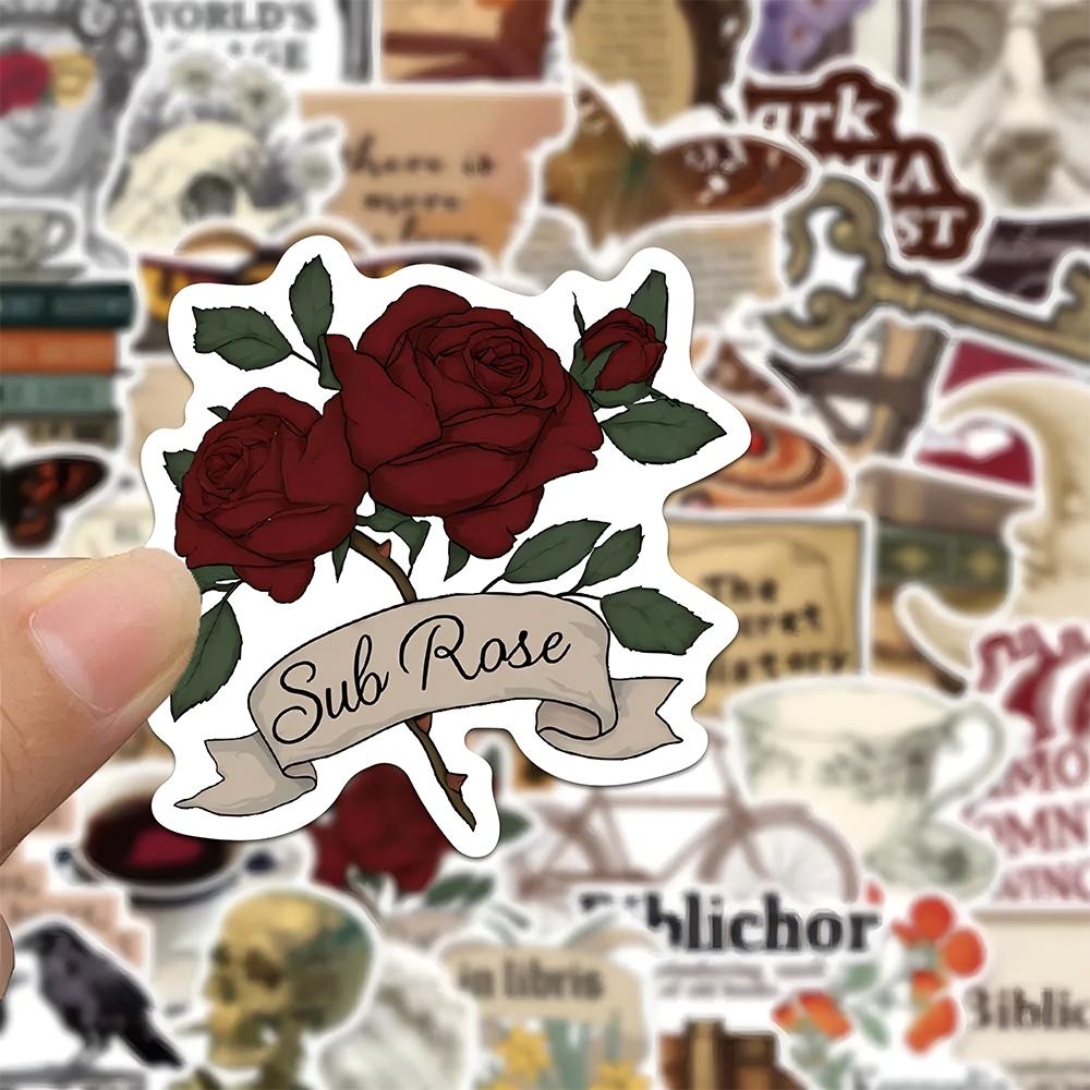 10/30/50pcs Retro Dark Academia Graffiti Stickers Gothic Art Aesthetic Decals Decoration Skateboard Scrapbook Phone Sticker Pack