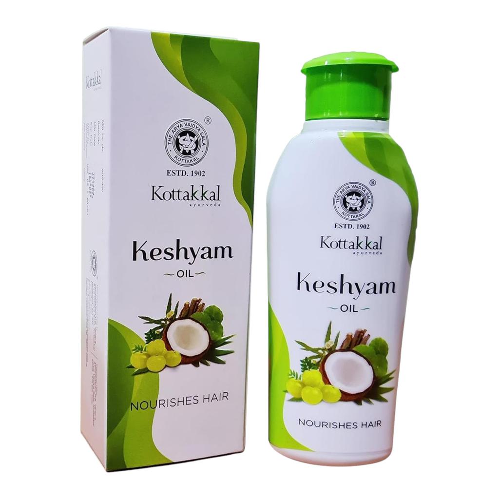 Kottakkal Ayurveda Keshyam Hair Oil 100 Ml Pack of 2 – Strengthens Roots, Promotes Growth, Reduces Hair Fall