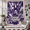 Wall Hanging Tapestry With Custom Name & Text, Arctic Monkeys Decorative Tapestry For Bedroom
