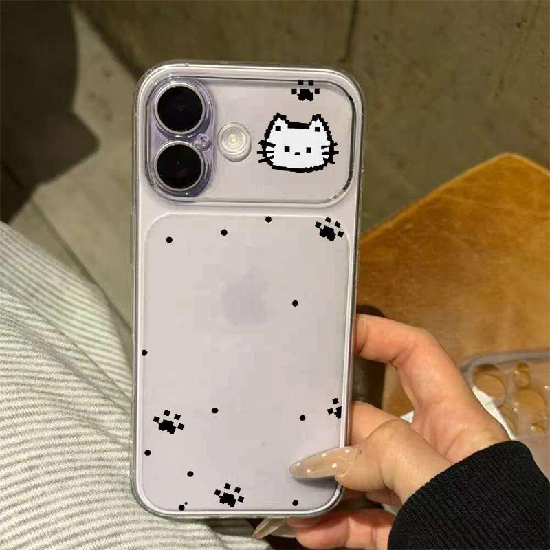 

Pixel Paw Kitten Phone Case for iPhone 17/16/15/14 Pro Max - Large Window, Soft, Instant Fit iPhone 14