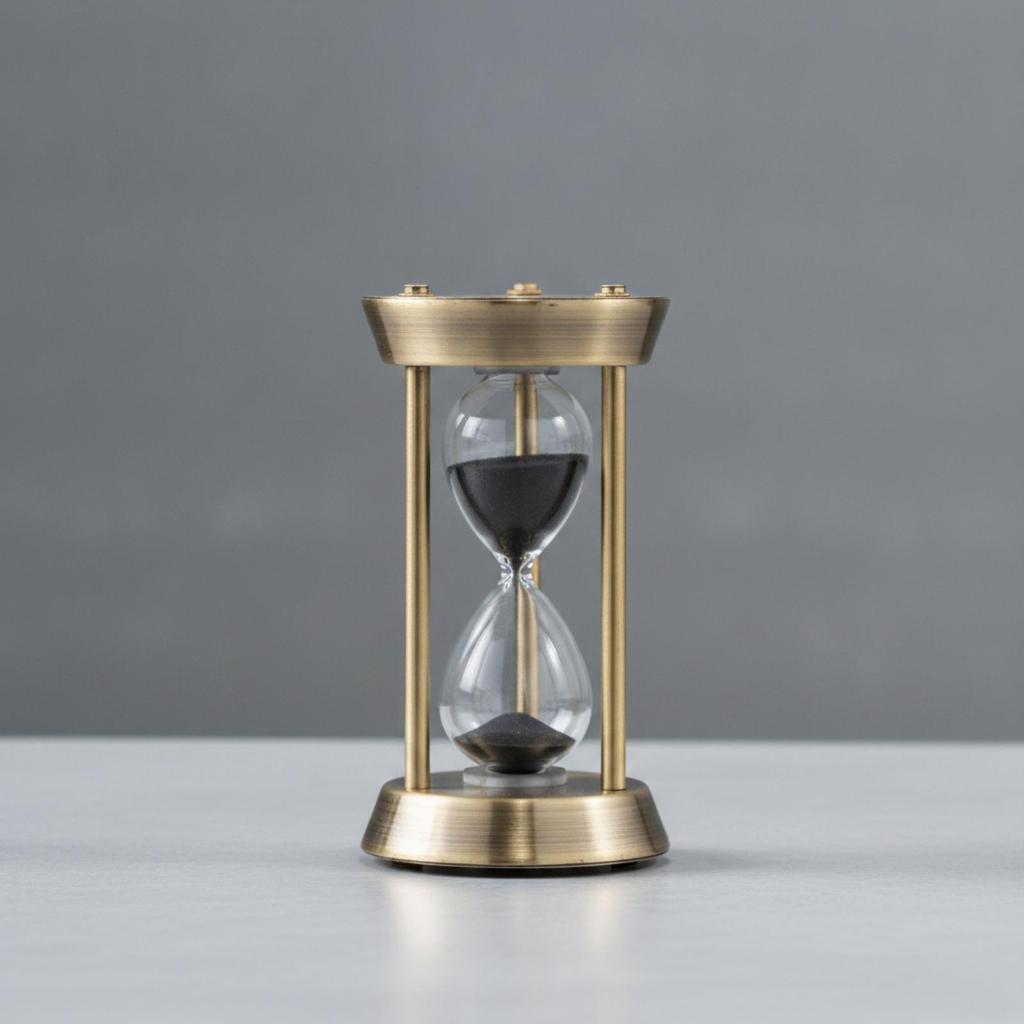 Decorative Hourglass Compact Sandglass Silent for Meditation