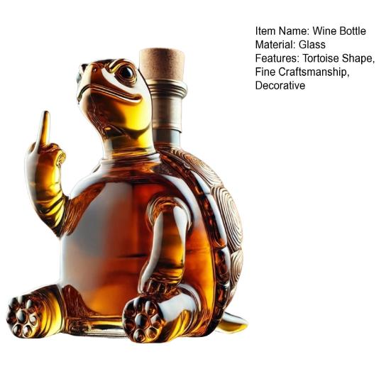 Tortoise Whiskey Bottle Sea Turtle Styling Design Glass Decanter Party Companion Decanter Bar