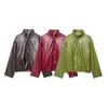 European & American Women's Retro Stand Collar Leather Jacket, Skirt & Pants Set - Hot Fashion Suit