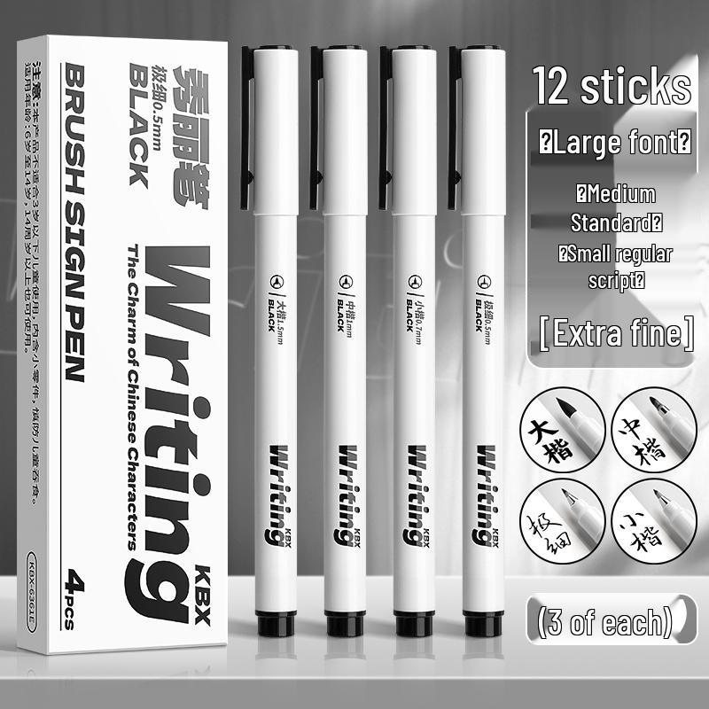 Elegant Calligraphy Brush Pen - Student & Adult Beginner, Fountain Pen Style with Soft Tip for Regular Script