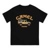Retro Car Camel Cigarettes T-Shirt Vintage Cotton Tops Tees Short Sleeve Casual Streetwear Oversized Women Clothing Harajuku