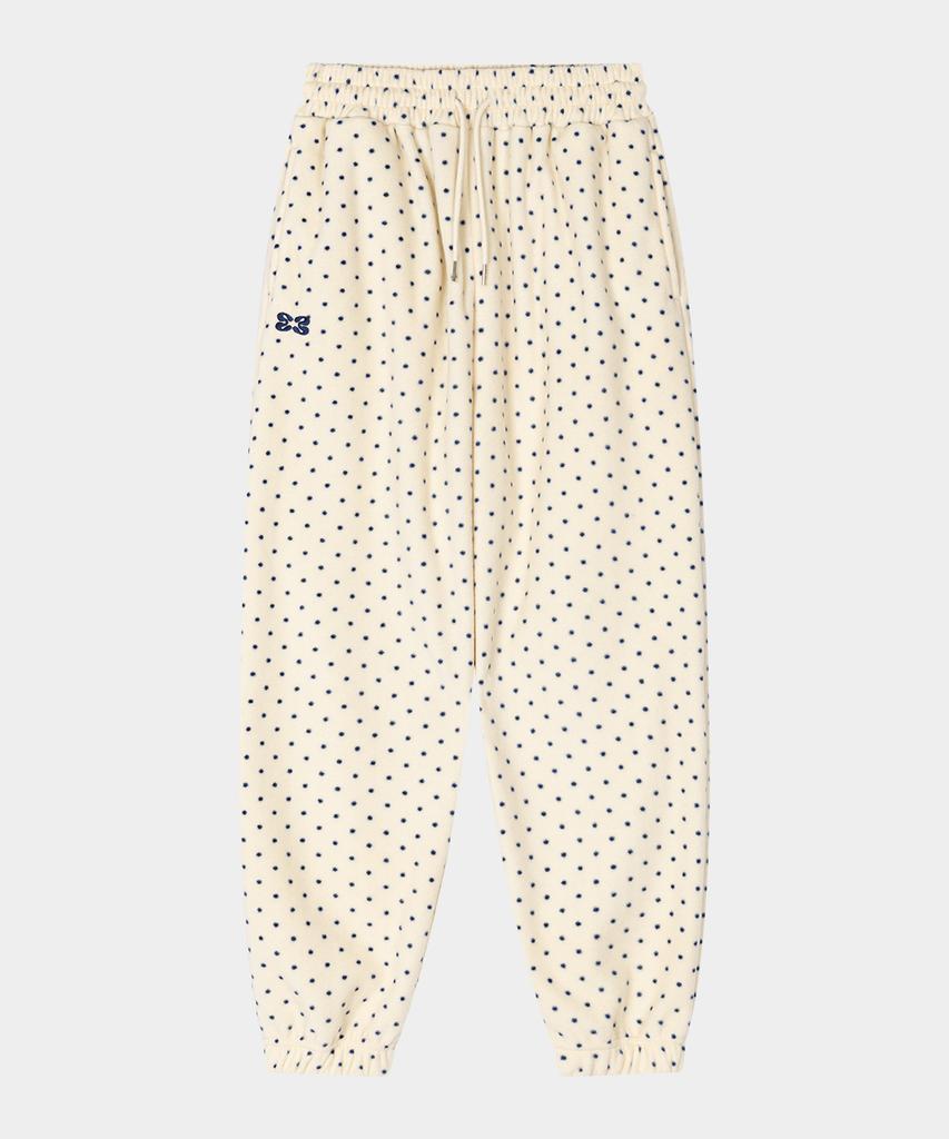 KISYNING Dot Fleece Jogger Pants (Ivory)