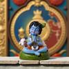 Baby Krishna Idol Bal Gopal Statue with Cow Figurine Gift Item for Janmashtami & Pooja,Home Decor,Table Decor (Small Size,Polystone, Pack of 1)