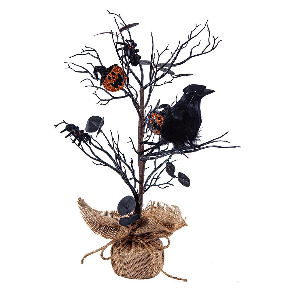 

Имитация Хэллоуинского дерева, черного паука, вороньи ягоды, праздничное украшение, орнамент