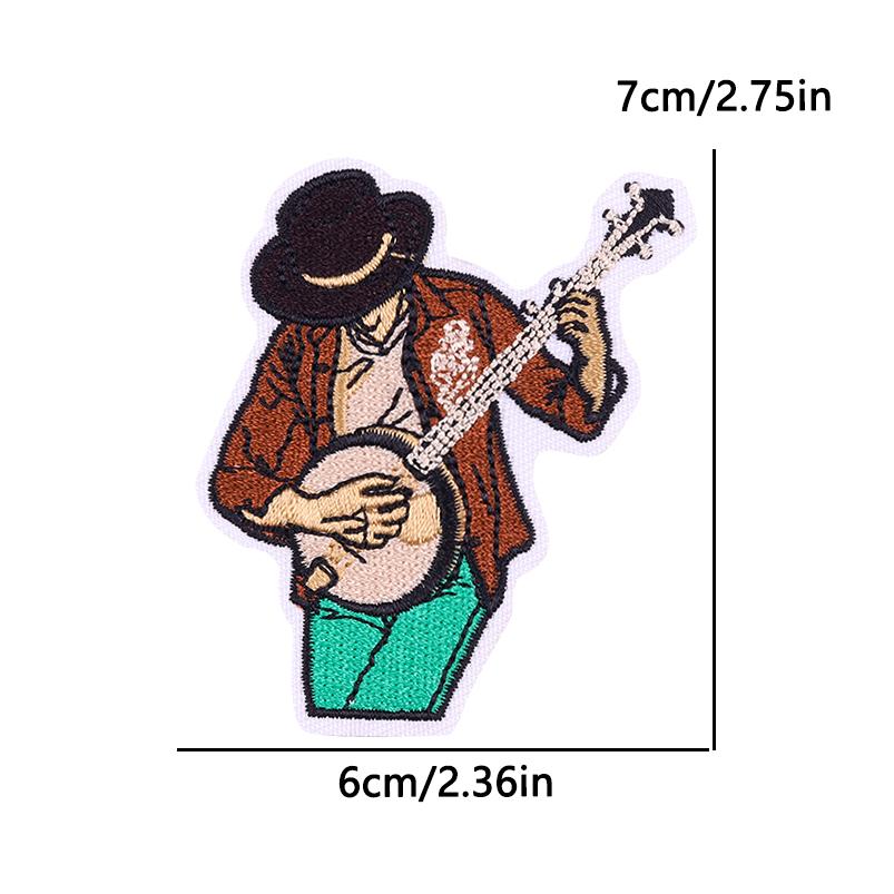 West Cowboys Iron On Patches For Clothing thermoadhesive Patches For Clothes Mushroom Embroidery Patches For Hat/Jeans DIY Badge