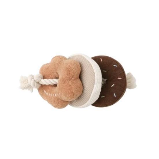 

Donut Dog Sound Toy Small Dog Medium Dog Cute Stylish Popular Brand Toy Poodle Chihuahua monchéri [Nosework Toy] (FREE/Beige)