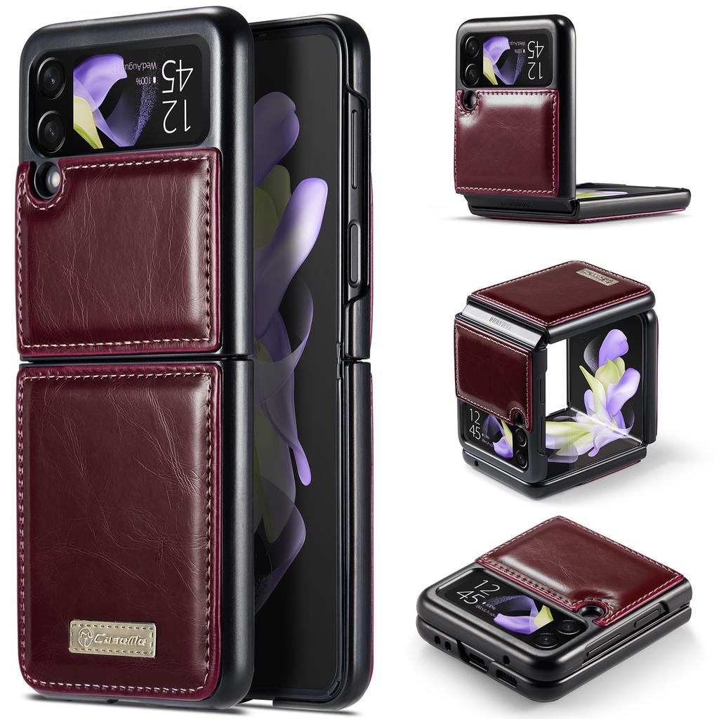 Fall Protection Matte Leather Slim Coque Case For Samsung Galaxy Z Flip4 Flip 4 Flip3 Flip 3 Zflip4 Plain Mobile Phone Bag Funda