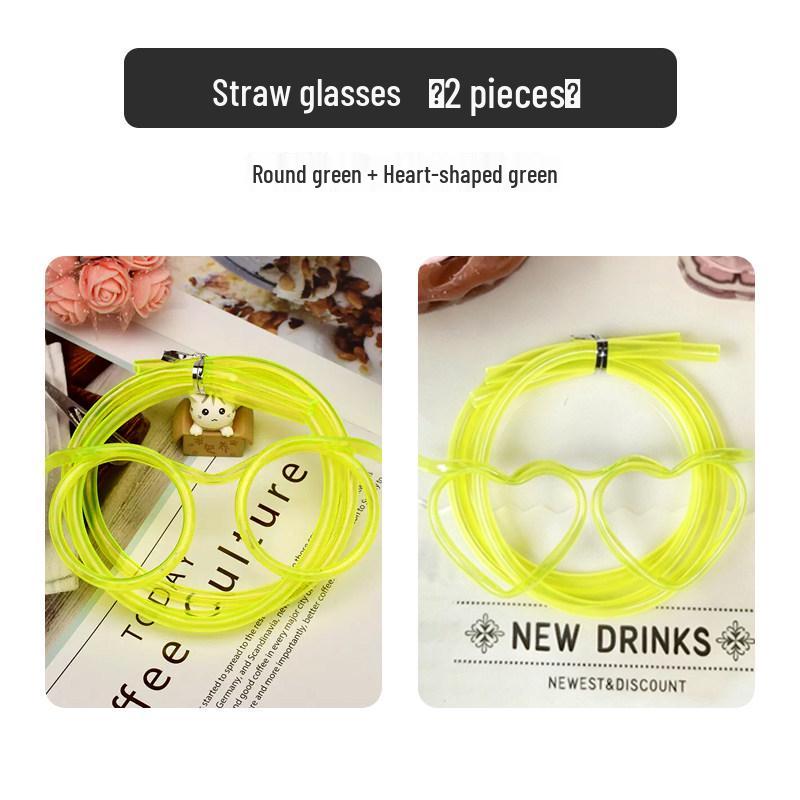 Creative Funny Straw Glasses: Cute, Extra-Long Soft Tube for Lazy Person and Kids to Enjoy Drinks in Style