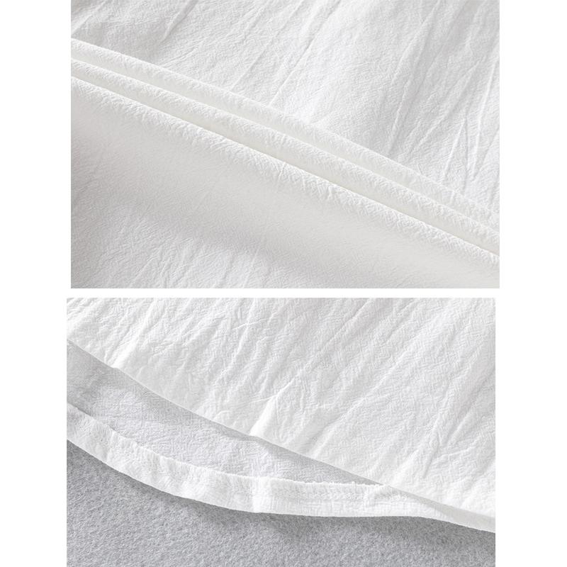 2022 Summer New Casual Men's Shirt Cotton Solid Color Three Quarter Shirts For Men