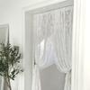 Transparent Door Curtain Embroidery Window Drape Shade Floral Lace Curtain  Rental House