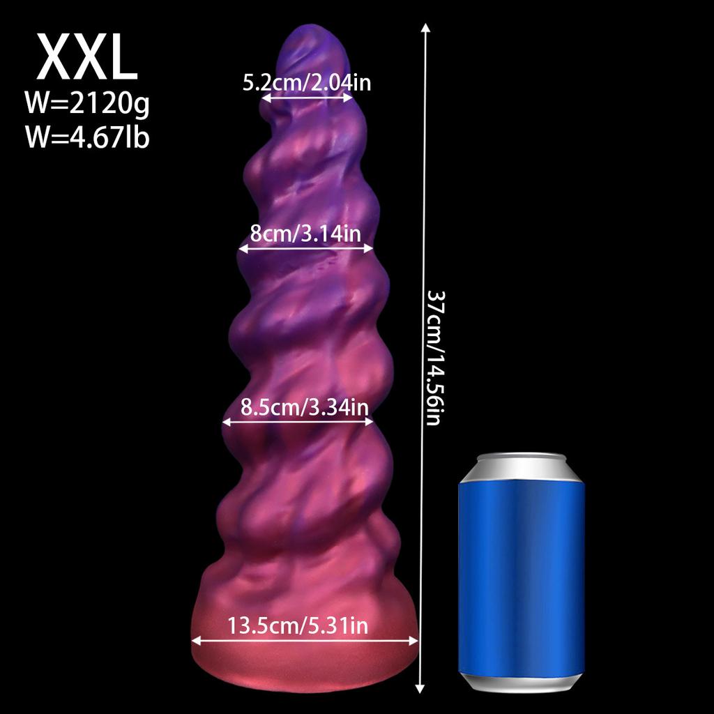 Premium Soft Silicone Spiral Butt Plug - XXL Size Anal Sex Toy for Women and Men, Beginner Friendly Anal Relaxation