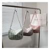 Trendy Grid Cloth Women's Bag 2024 New Korean Style Literary Large Capacity Shoulder Bag Ladies Armpit Bag Street Fashion