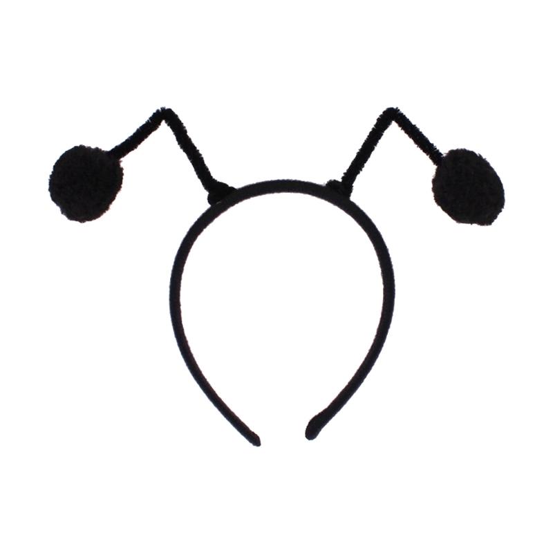 Cute Cartoon Bee Pompom Antenna Hair Hoop Woman Hot Girls Makeup Headband for Children Day Cosplay Hair Accessories