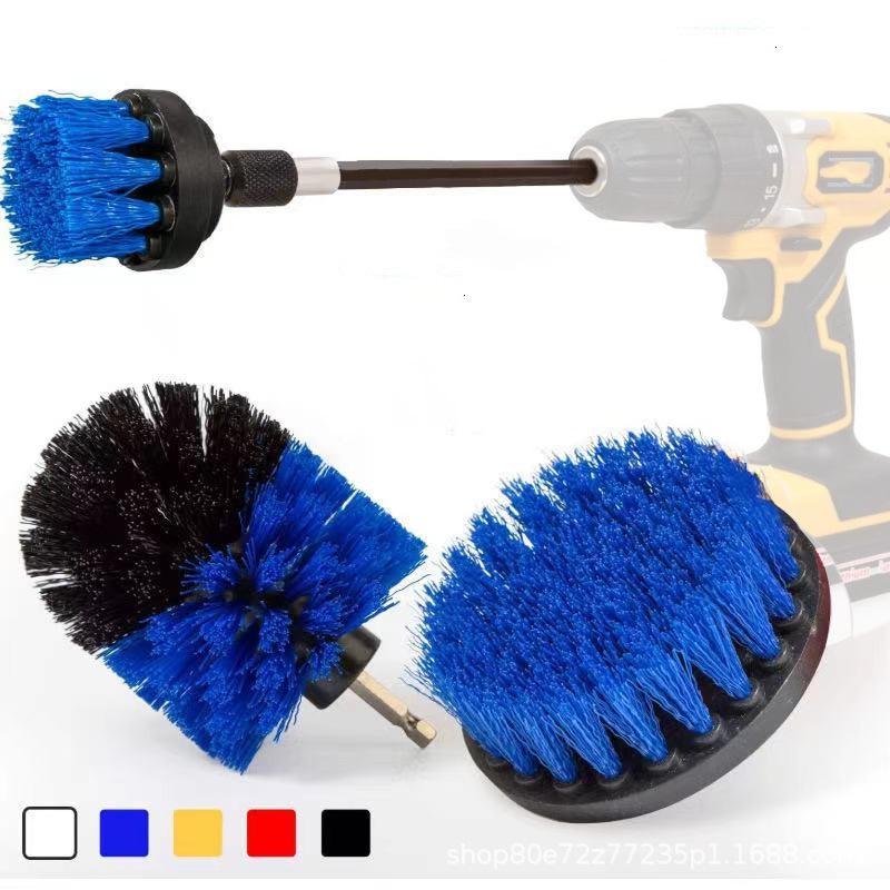 4-Piece Electric Drill Cleaning Brush Set for Car, Kitchen, and Bathroom