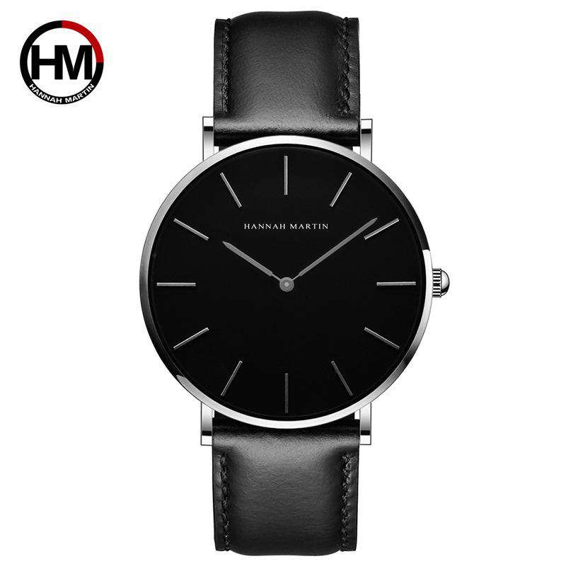 Men's Minimalist Waterproof Leather Strap Quartz Watch