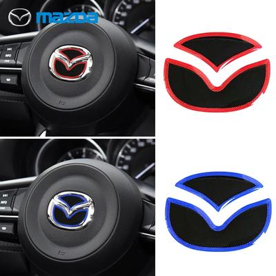 Car Interior Steering Wheel Logo Emblem Styling Badge Sticker For Mazda Axela 2 3 5 6 8 CX-5 CX-4 CX3 CX5 Axela Car Accessories