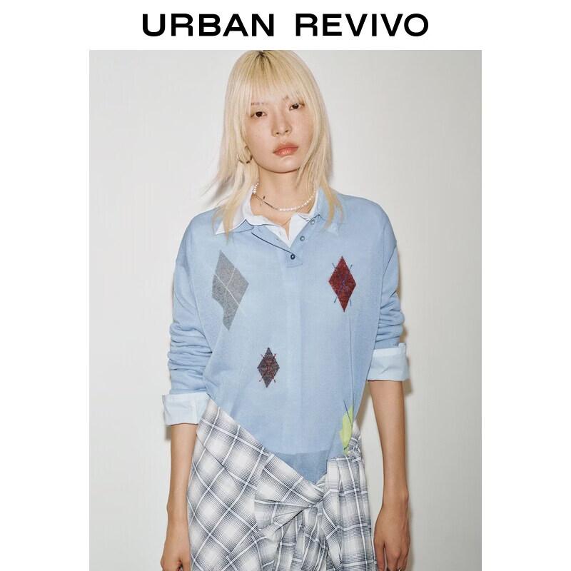 

UR Women s Rhombus Knit Polo Top S