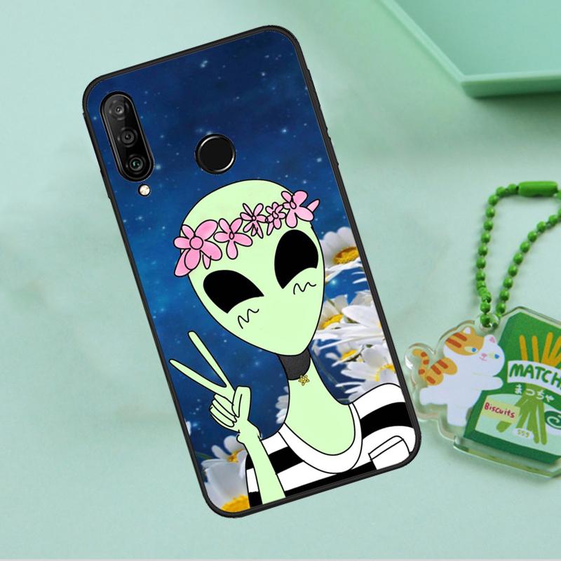 Aesthetic Alien For Huawei Nova 10 9 SE 5T 12s 12i 11i Y91 Y90 Y60 Y70 Y72 Y61 P20 P40 P30 Lite P60 Pro Case