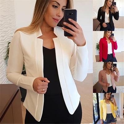Jarná a jesenná dámska jednofarebná neformálna bunda na dochádzanie do práce Small Suit