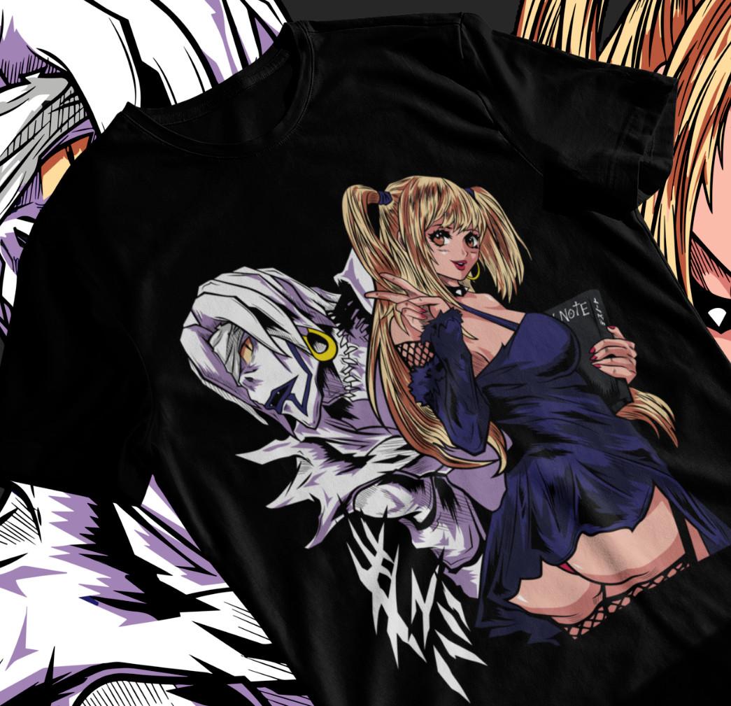 Death Note Misa Amane TShirt Manga Anime Black White Shirt Soft Tee L