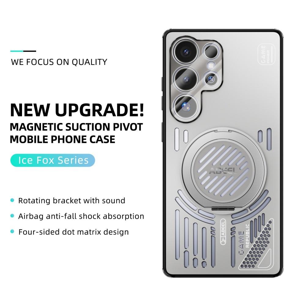 Brouillard Glacé Alliage d'Aluminium Creux Dissipation Thermique Pour Coque Magsafe Pour Samsung S26 Ultra S25 Plus Support Rotatif à 360° Housse Arrière de Protection