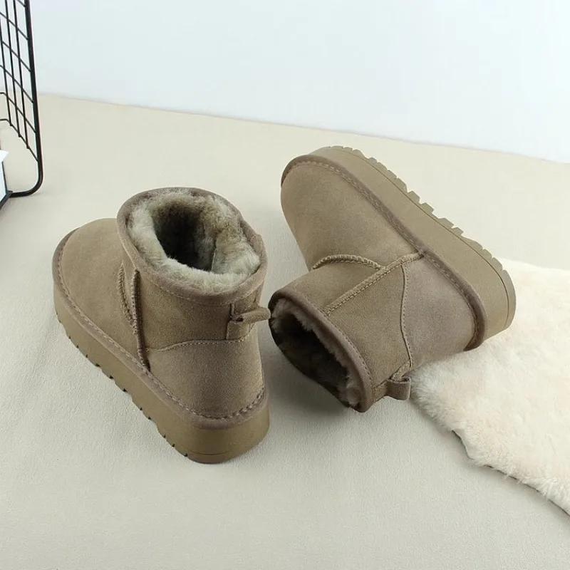 Bottes à plateforme en velours pour femmes, automne hiver, créateur, semelle souple, chaussures en coton pour femmes, bottes de neige antidérapantes à la mode, femme