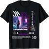 Koszulka z estetyką miejskiego krajobrazu Cyberpunk 2099 w Tokio