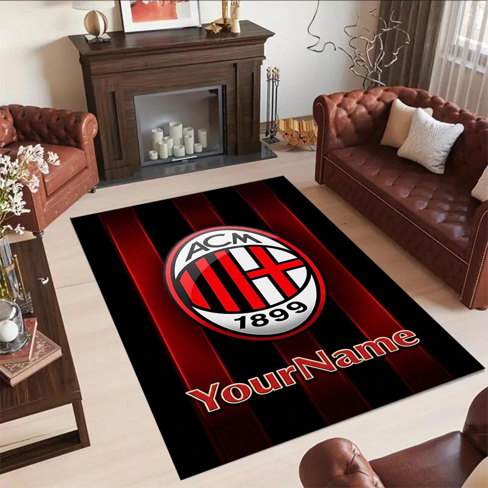 Ac Milan Customizable Name Floor Rug Office Rug Suitable for Bedrooms Balcony Foyer Kitchen Anti-slip Rug Office home decor