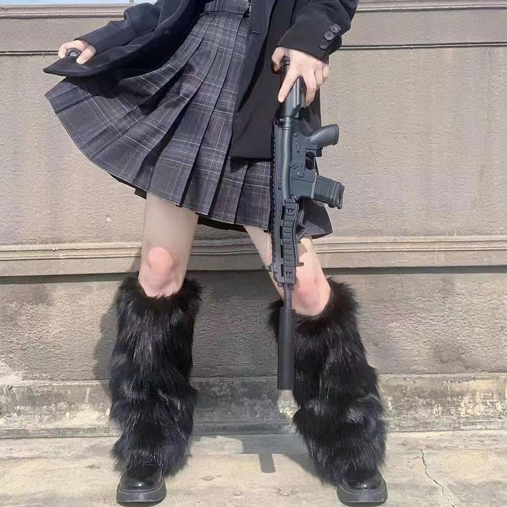 Autumn and Winter Warm Socks Faux Fur Leg Warmers Boot Covers For Women Girls Fashion Thermal Socks Cold Weather Accessories