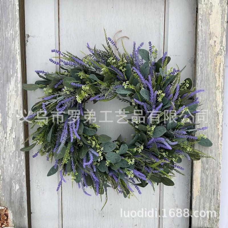 Easter Wreath Decor With Artificial Daisies Sunflowers Door Wall Hanging Home Party Decoration