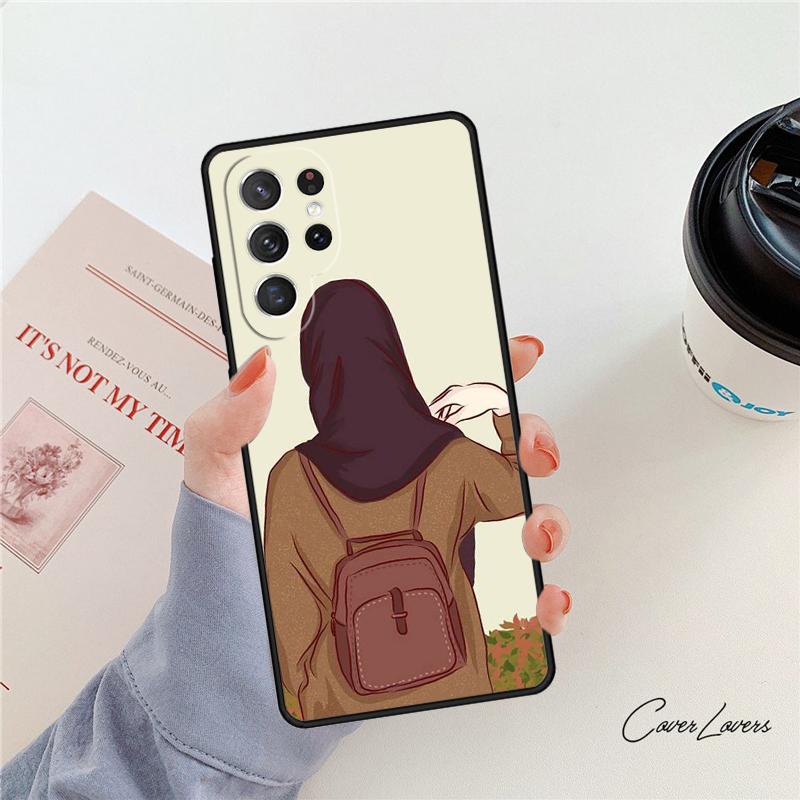 Muslim Islamic Arabic Hijab Girl Phone Case For Samsung Galaxy S24 S25 S23 S22 Ultra Note 10 20 Plus S20 S21 FE Cover