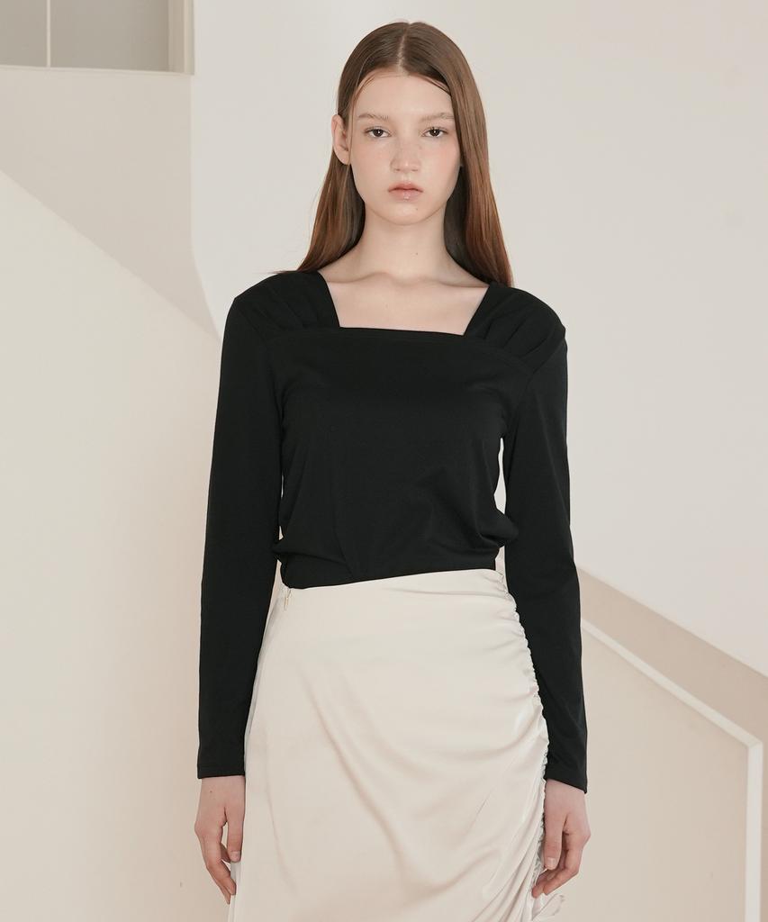PAUL&ALICE Shirred Square Tee / 3 Colors