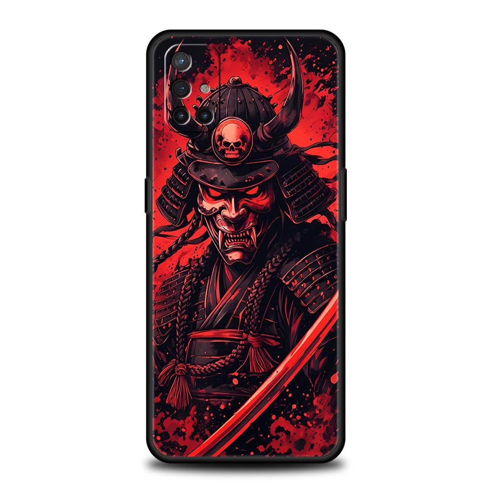 

Чехол для телефона для Oneplus 13R 12R 13 12 10T 10R Nord N100 N200 N10 10 9 9R 9RT CE 2 Z Pro Мягкий ТПУ Чехол Япония Лицо Призрака Самурай OnePlus 10T
