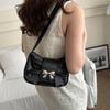 Soft Bowknot Shoulder Bag Underarm Bow  Armpit Bag High Quality Single Shoulder Bag  Shopping