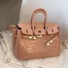 Elegante Handtasche mit Krokodilmuster für Damen Stilvolle Vielseitige Kelly Tote Bag in Schwarz Khaki Gelb Rosa Und Weiß