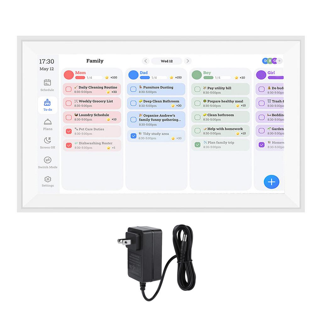 15,6 Zoll Digitaler Smart Kalender Aufgabenplan 1080P FHD Interaktiver Touchscreen Wand-Schreibtischmontage Elektronischer Smart Familienplaner