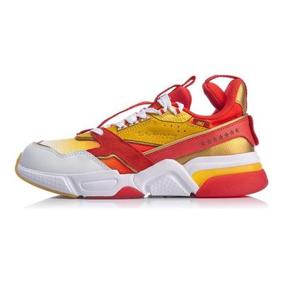 Li Ning 001 Cushioning Slip Resistant Abrasion Resistant Low Top Casual Shoes Men's Red AGLP153-1